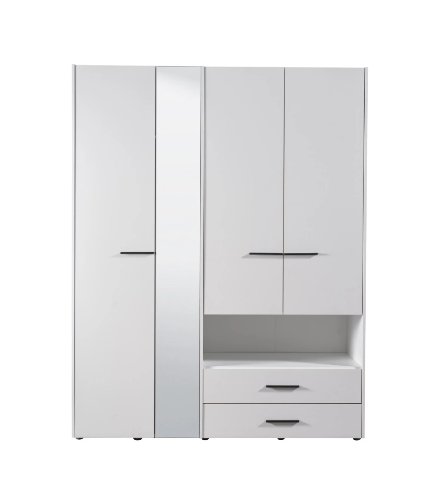 ARMADIO "LISBONA" 4 ANTE BIANCO, 161X55X205 CM